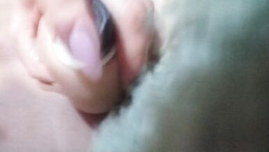 Amateur blonde sucking and fucking a big dildo - 2 image