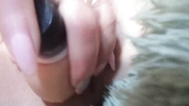 Amateur blonde sucking and fucking a big dildo - 3 image