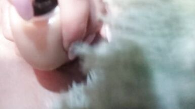 Amateur blonde sucking and fucking a big dildo - 4 image