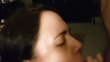 Sucking and deep throating his cock - amateur (POV) - 12 image