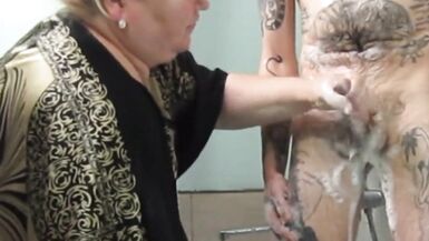 washes dick and jerks it off in the bathroom - 8 image