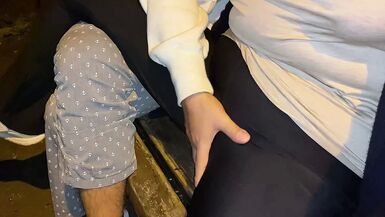Swallowed sperm. Ass Spanking. POV blowjob. Outdoor Throat. - 1 image