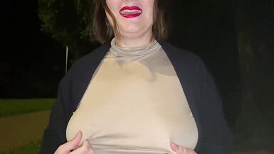 Swallowed sperm. Ass Spanking. POV blowjob. Outdoor Throat. - 3 image