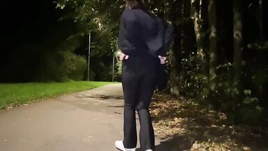 Swallowed sperm. Ass Spanking. POV blowjob. Outdoor Throat. - 4 image