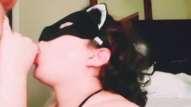 Miss Panda sucks and slurps Friend's cock - 1 image