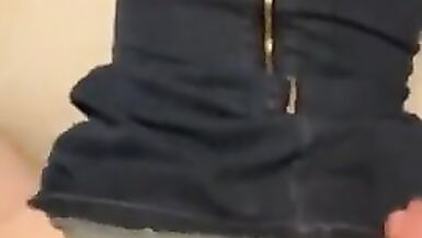 British Milf being Fucked Doggysyle Whilst Still Wearing a Denim Dress - 5 image
