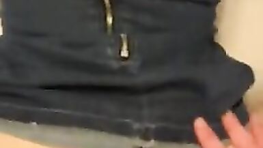 British Milf being Fucked Doggysyle Whilst Still Wearing a Denim Dress - 8 image