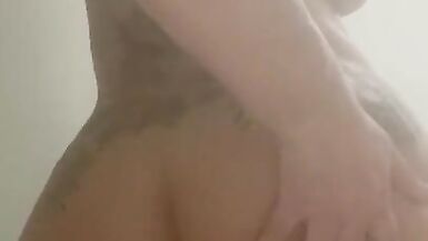 Toronto freckled tattood pawg takes a steamy shower - 10 image