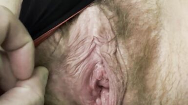 Blindfolded American Milf BDSM Leg Harness Hairy Pussy Porn - 11 image
