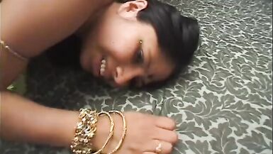 Tiny Indian whore wraps lips around a super thick cock - 15 image