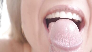 Playing with my husbands cock with my tongue and lips - 8 image