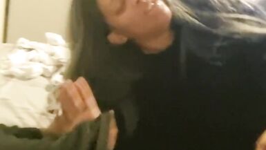Suck him while wife is cooking - 13 image