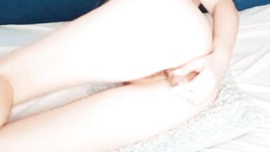 Nude blonde fucks herself with pussy glass dildo close up - 13 image