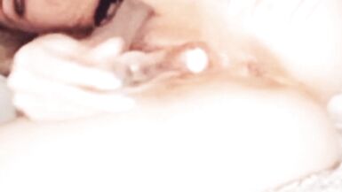 Nude blonde fucks herself with pussy glass dildo close up - 14 image