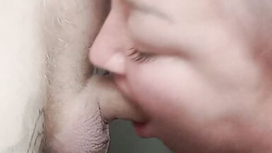 deep blowjob close-up and a mouthful of cum - 3 image