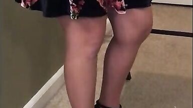 LilGiantess's Boss Peeks at Her Legs - 10 image