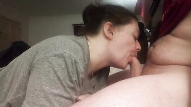 Wife gives amazing blow job swallows all my cum - 10 image