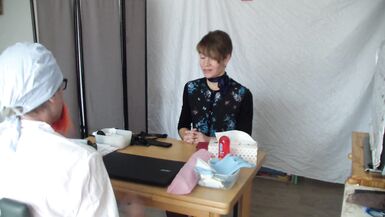Pervert doctor and inexperienced shy sexy woman - sexual exam - 2 image
