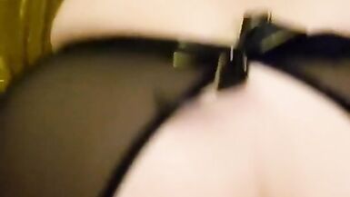 POV Hot brunette sucks and gets fucked doggystyle until he creampies - 9 image