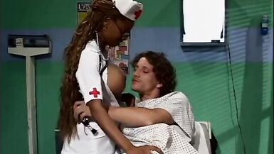 Hot MILF nurse gives sex treatment to a randy patient in emergency room - 3 image