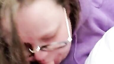 BBW MILF очки минет соседям подросток пасынок в моей машине кончил все вокруг - 3 image