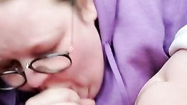 BBW MILF очки минет соседям подросток пасынок в моей машине кончил все вокруг - 4 image