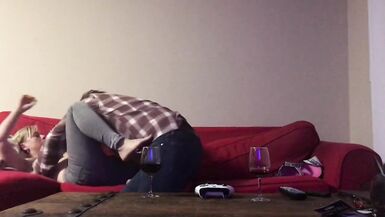 Drunk on wine neighbor milf rides cock and get pussy eaten