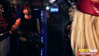 FAKEhub Space Taxi Alien Chick with Huge Tits in Threesome - 1 image