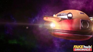 FAKEhub Space Taxi Alien Chick with Huge Tits in Threesome - 2 image