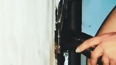 GIRLFRIEND TAKES XXXL BBC AT THE GLORYHOLE AND COMES HOME DRIPPING CUM - 3 image