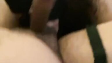 Submissive Bbw begged me to suck my balls, collared and leashed her then she got that nut - 2 image