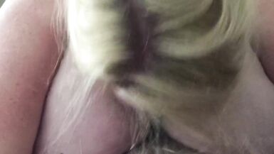 Short blonde bbw fills all her holes - 9 image