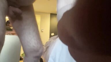 Marc gets pegged on the bed by his brazilian wife - 10 image