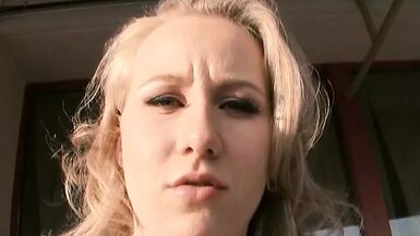 Blonde backs her tight cunt on big cock - 1 image