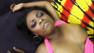 Cute ebony MILF  enjoys getting her wet pussy banged hard by a huge dick - 15 image