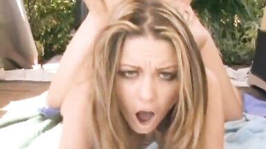 Dirty slut fucked on the patio - 14 image