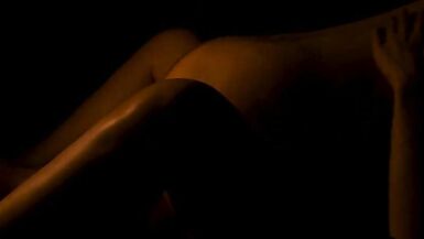 Gros plan érotique et sensuel de sexe de nuit avec un couple damateurs