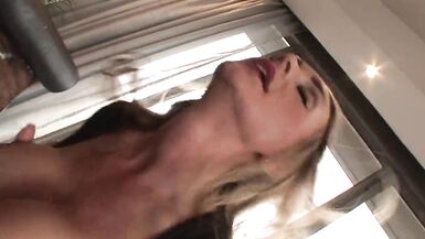 Busty stepmom in tight black skirt gets fucked through her lingerie - 6 image