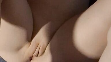 POV blonde MILF missionary & footjob, ended with a cumshot - 5 image