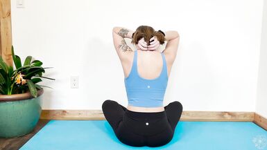 cozy at home yoga flow - focusing on the breath | yoga with grey - 11 image
