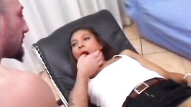 Lusty asian chick with nice tits and ass gets deep anal drilling - 2 image