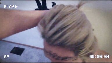 Brutal BDSM VHS tape shows a pregnant whore being deepthroated and facilized by her captor - 15 image