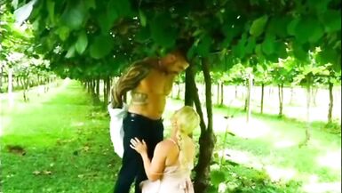 Dane and Staci sneak into a winery and fuck hard in the open - 5 image