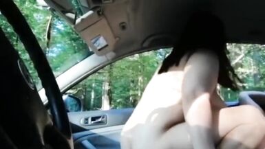 Bbw wife fuck with strangers in car - 2 image