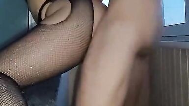 Inexperienced Couple were Caught by Neighbors while Fucking on the Balcony - 7 image