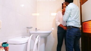 Quick Fuck With My Office Hot sexy Girl in The Office Bathroom - 2 image