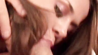 A class stunnig brunette get nailed by blonde hunk - 11 image