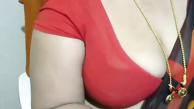 Telugu Aunty cam show down pink panties - 11 image