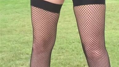Cute brunette gets dolled up and butt fucked for the camera - 1 image