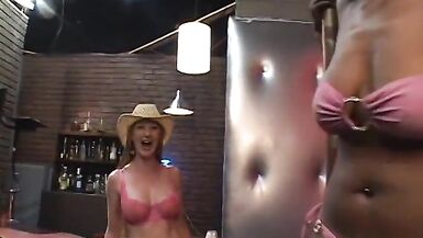 Beautiful horny lesbians in pink pants get their cunt wet - 2 image